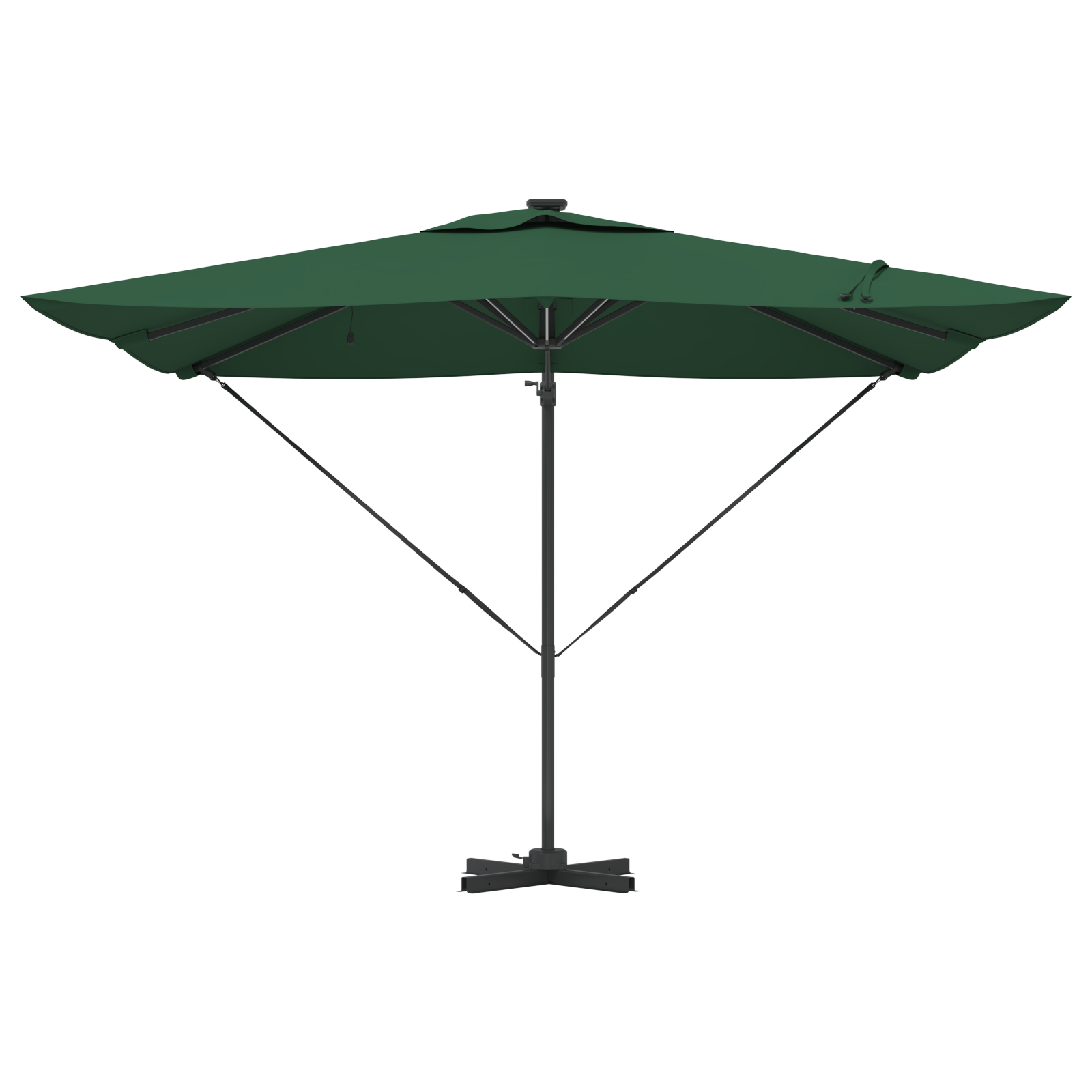 Cantilever Roma Parasol with LEDs Green 286x285x270 cm Aluminium - Image 5