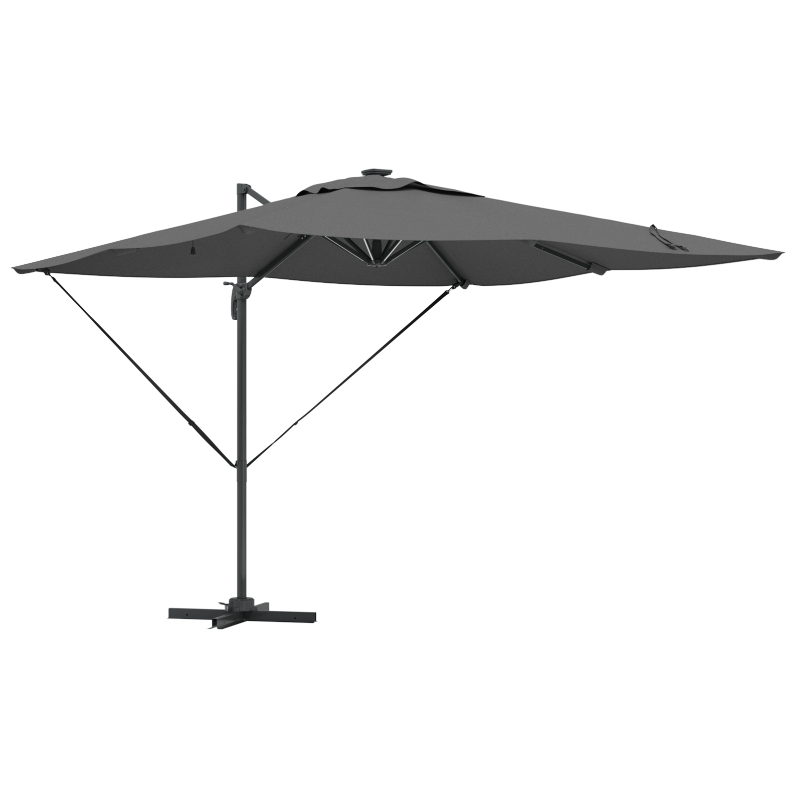 Cantilever Roma Parasol met slot 286 x 285 x 270 cm Aluminium image 2