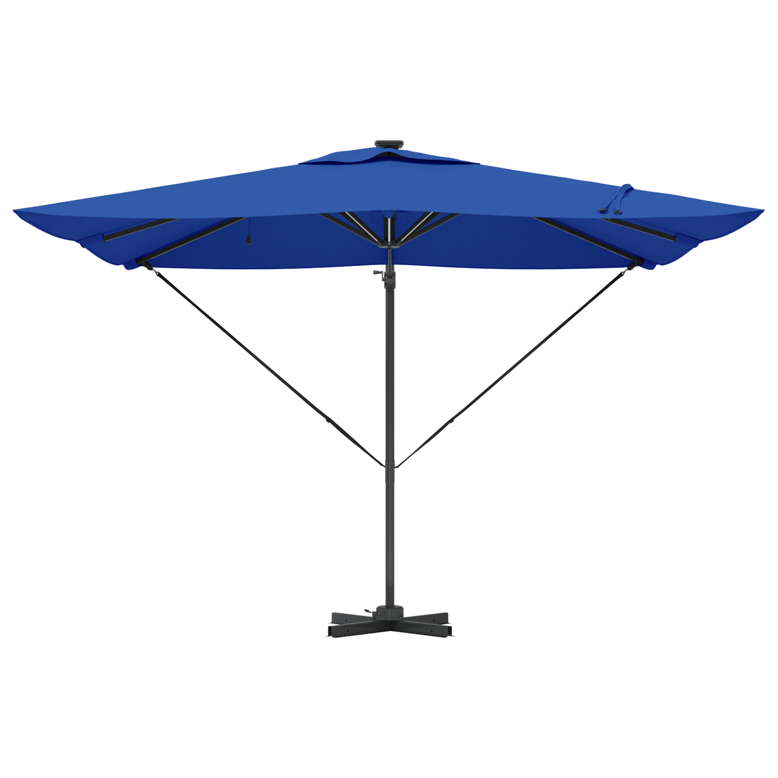 Cantilever Roma Parasol with LEDs Azure Blue 286x285x270 cm Aluminium - Image 5