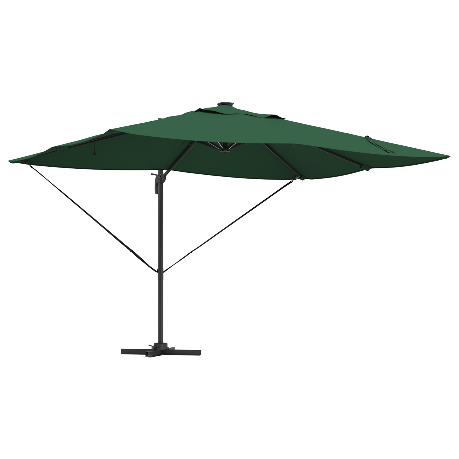 Cantilever Roma Parasol with LEDs Green 352x251x265 cm Aluminium - Image 2