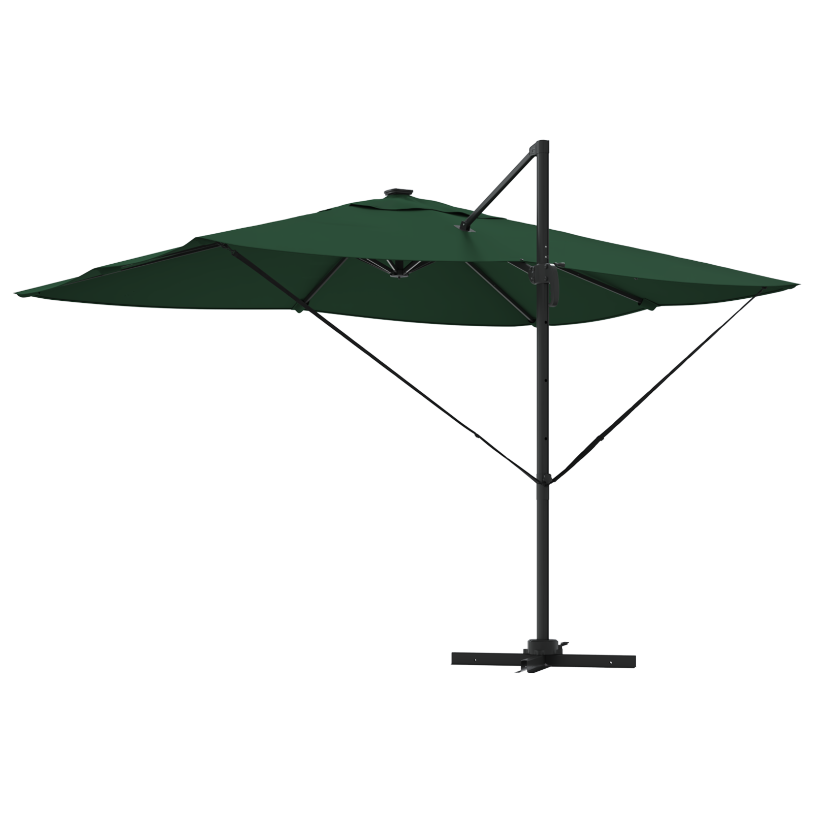 Cantilever Roma Parasol with LEDs Green 352x251x265 cm Aluminium - Image 7