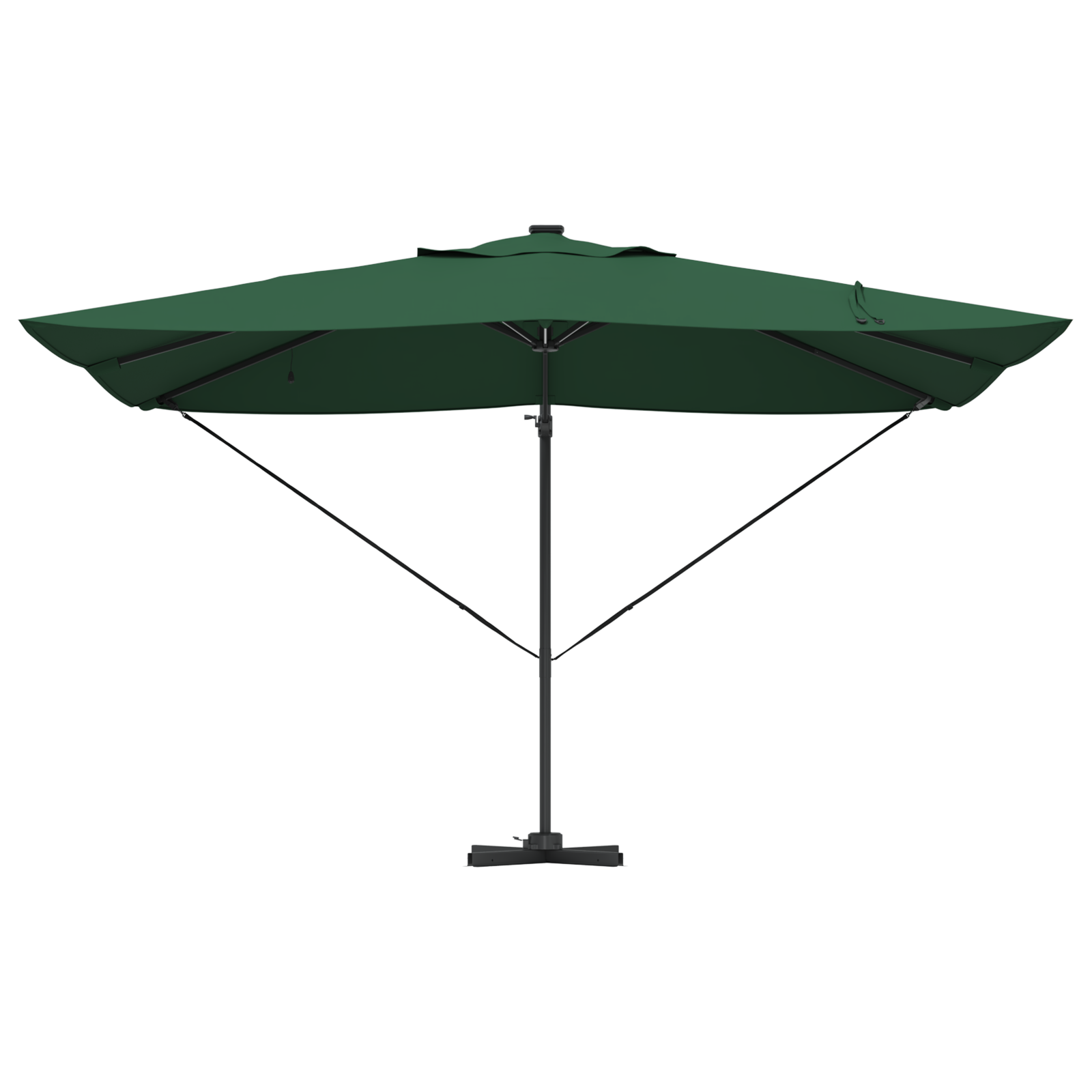 Cantilever Roma Parasol with LEDs Green 352x251x265 cm Aluminium - Image 5