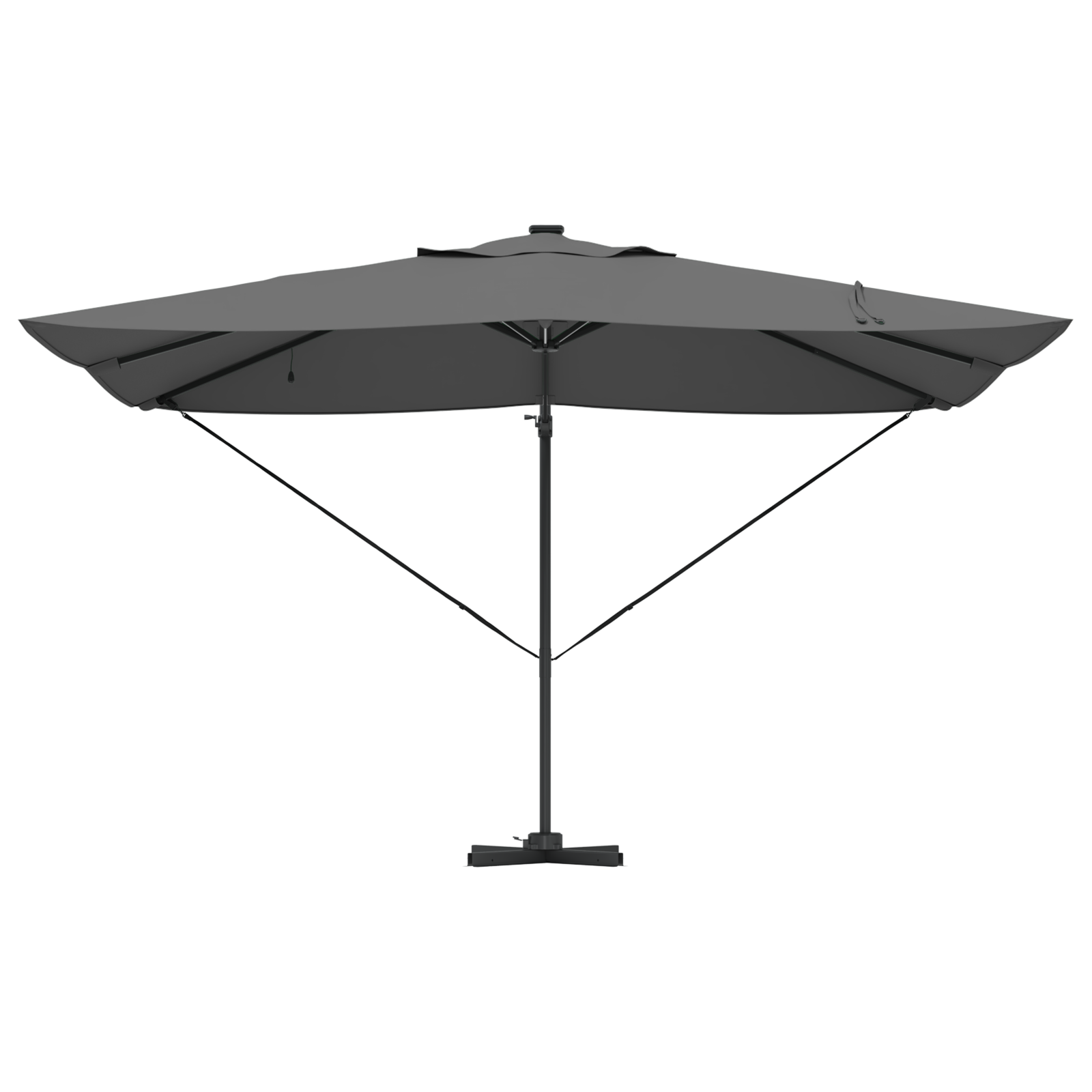 Cantilever Roma Parasol with LEDs Anthracite 352x251x265 cm Aluminium - Image 5