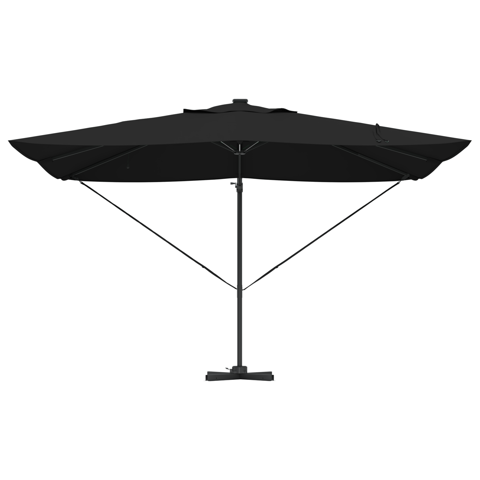 Cantilever Roma Parasol with LEDs Black 352x251x265 cm Aluminium - Image 5