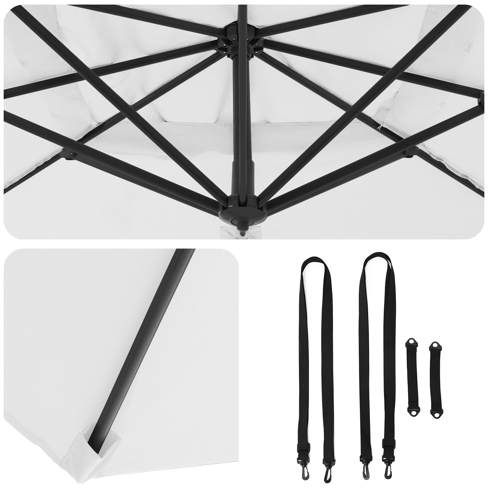 Cantilever Umbrella Sand Polyester Large Tiltable - Image 10