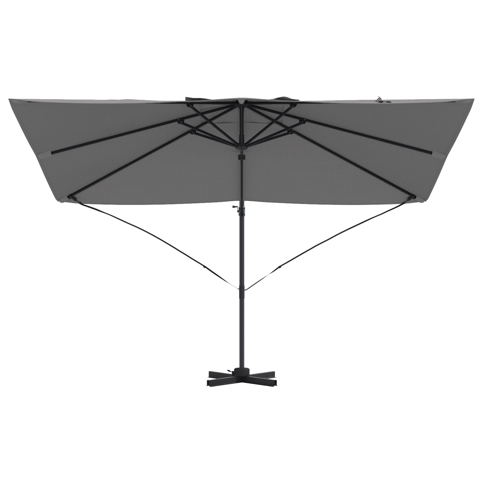 Cantilever Umbrella Anthracite Polyester, Powder-Coated Steel Large - Image 5