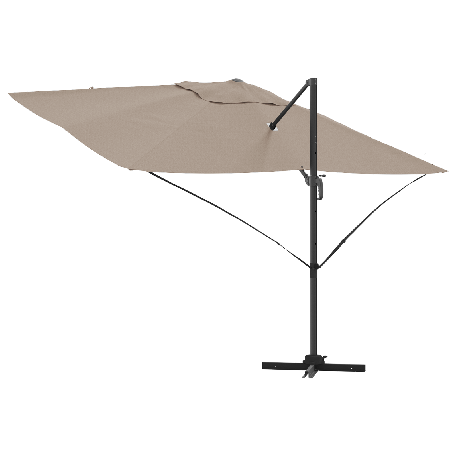 Cantilever Umbrella Taupe Polyester Large Foldable - Image 8