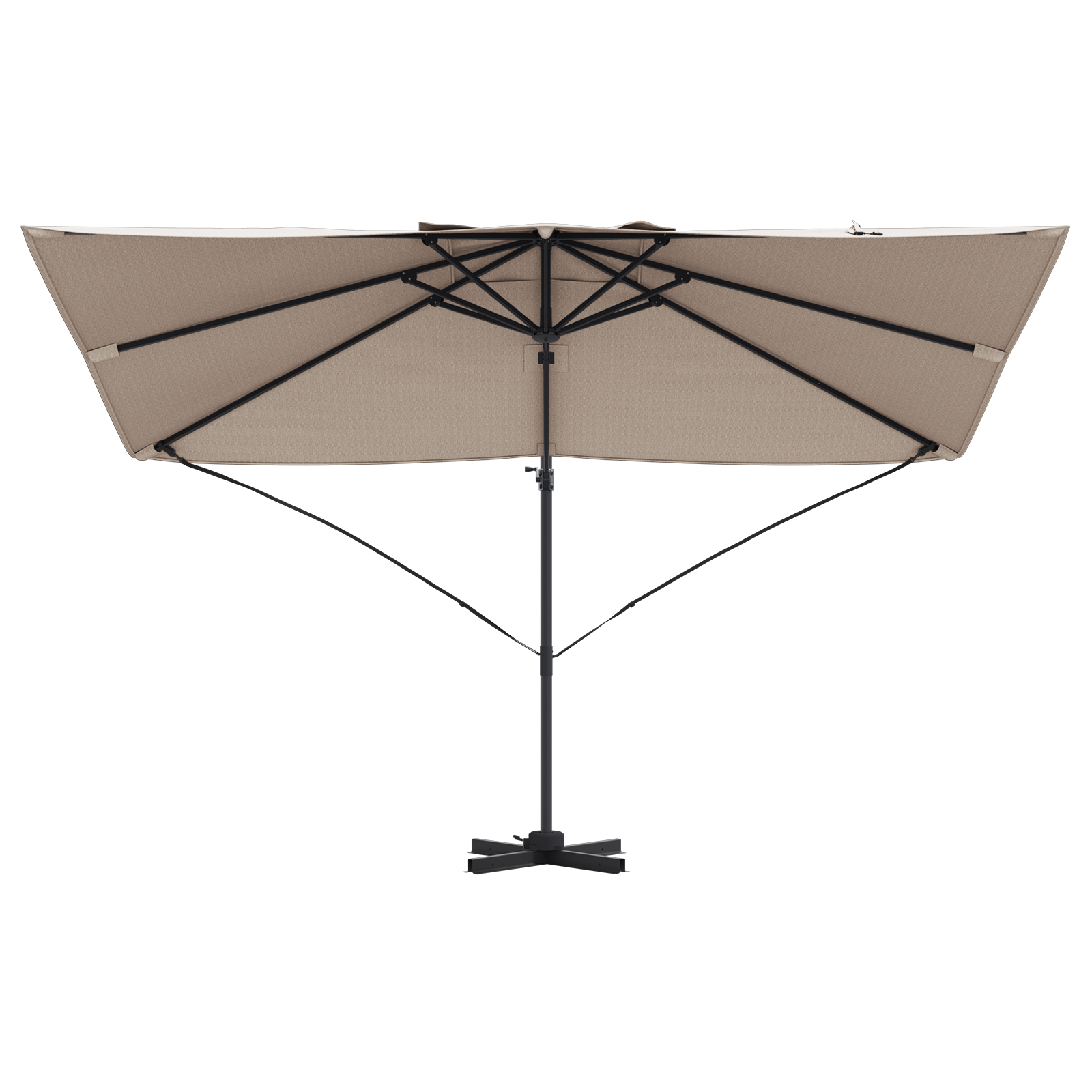 Cantilever Umbrella Taupe Polyester Large Foldable - Image 5