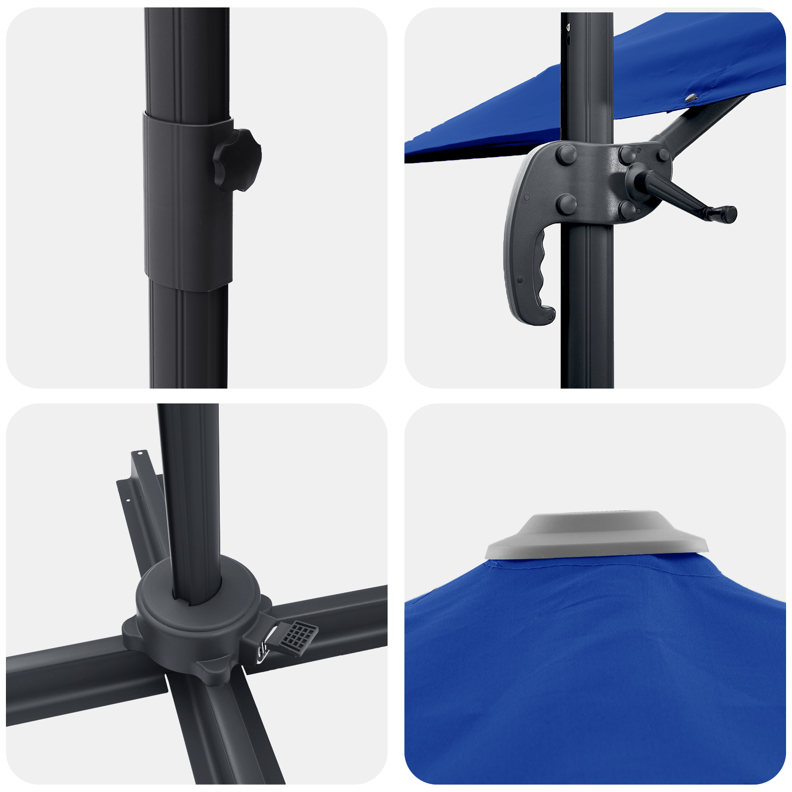 Azure Blue Cantilever Umbrella Azure Blue - Image 9