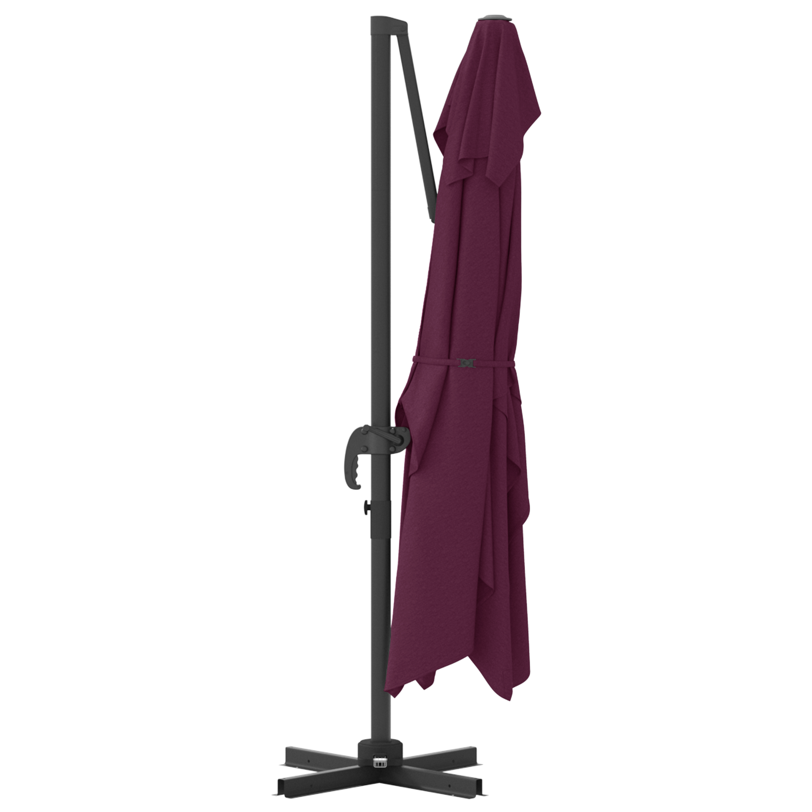 Cantilever Umbrella Bordeaux Red Polyester, Steel Large - Image 7