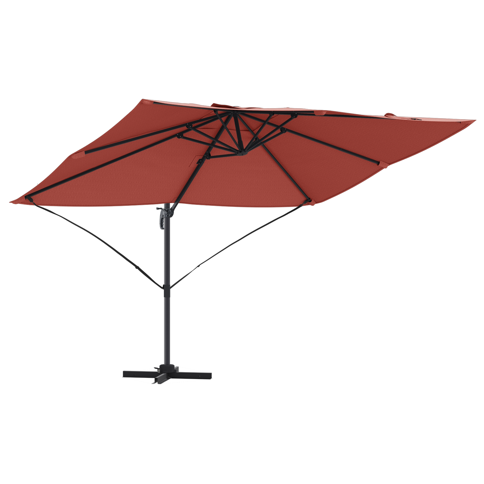Cantilever Umbrella Terracotta Polyester, Steel Large - Image 2