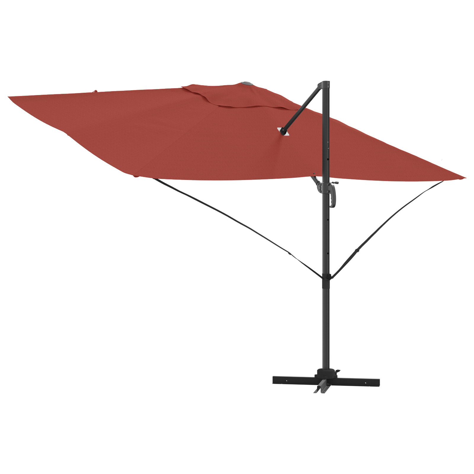 Cantilever Umbrella Terracotta Polyester, Steel Large - Image 8