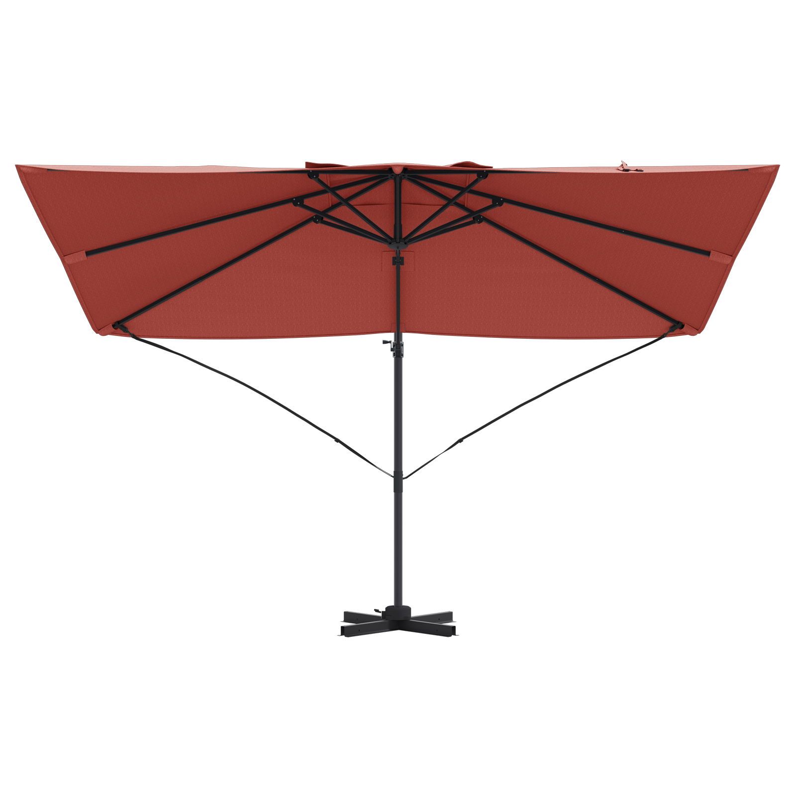 Cantilever Umbrella Terracotta Polyester, Steel Large - Image 5