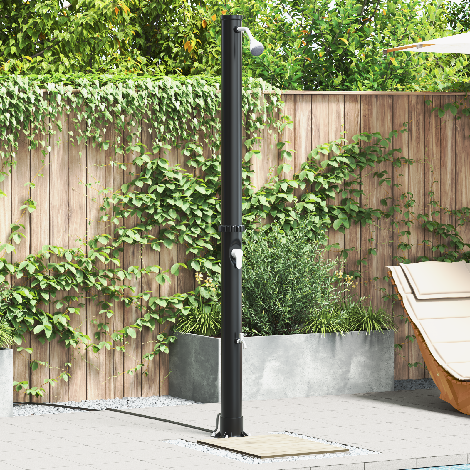 Buitenzonneshower met kraan 217 cm 20 L