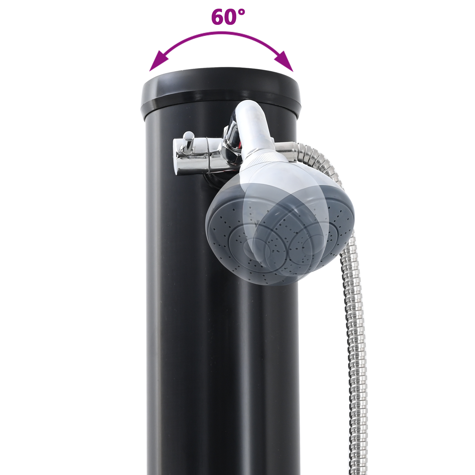 Outdoor Solar Shower with Handheld Shower Head 217 cm 20 L - Image 10