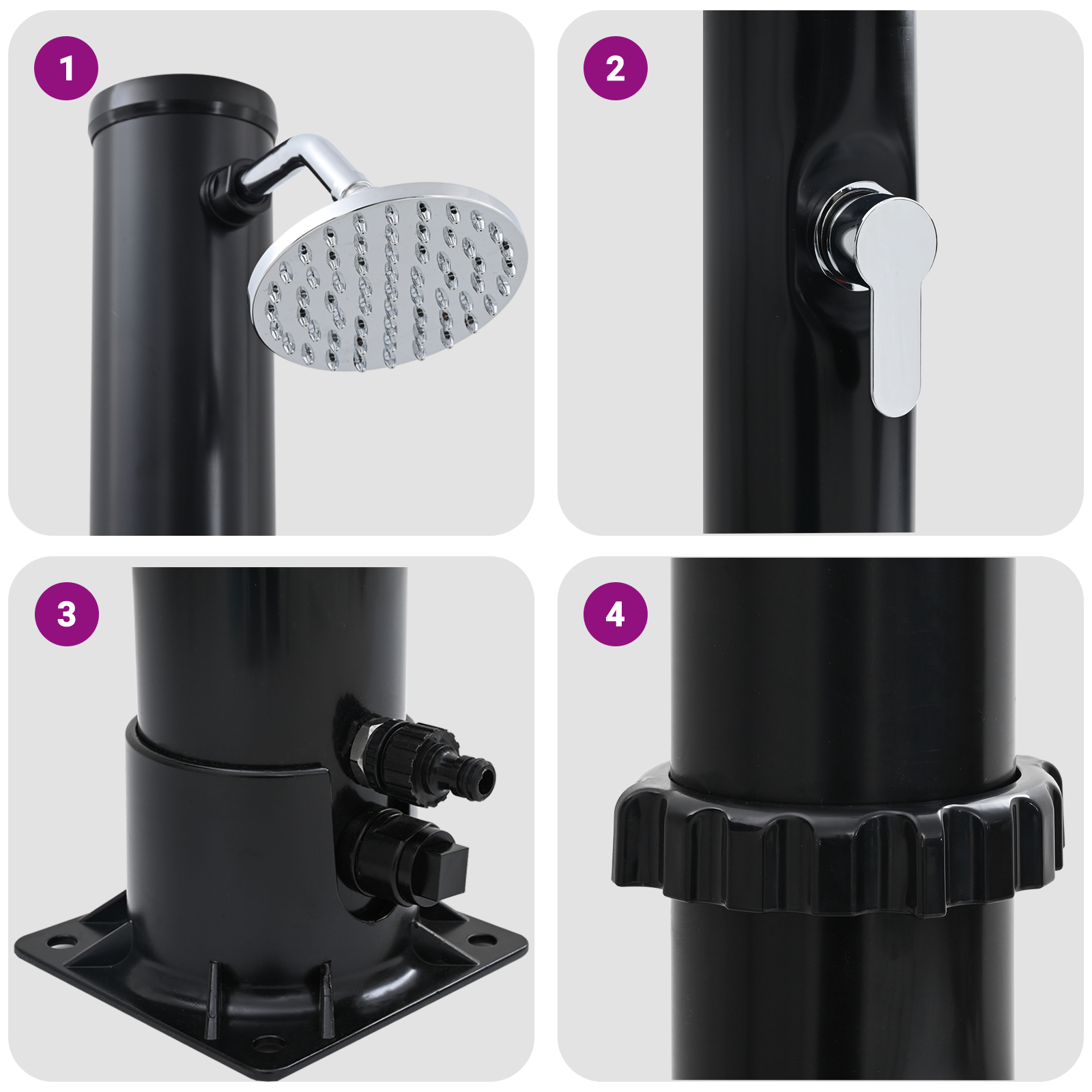 Outdoor Solar Shower 217 cm 20 L - Image 8