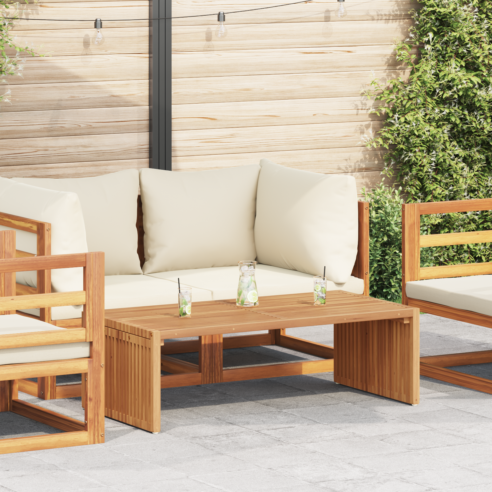 Tuin Bijzettafel 110x55x35,5 cm Massief Teakhout