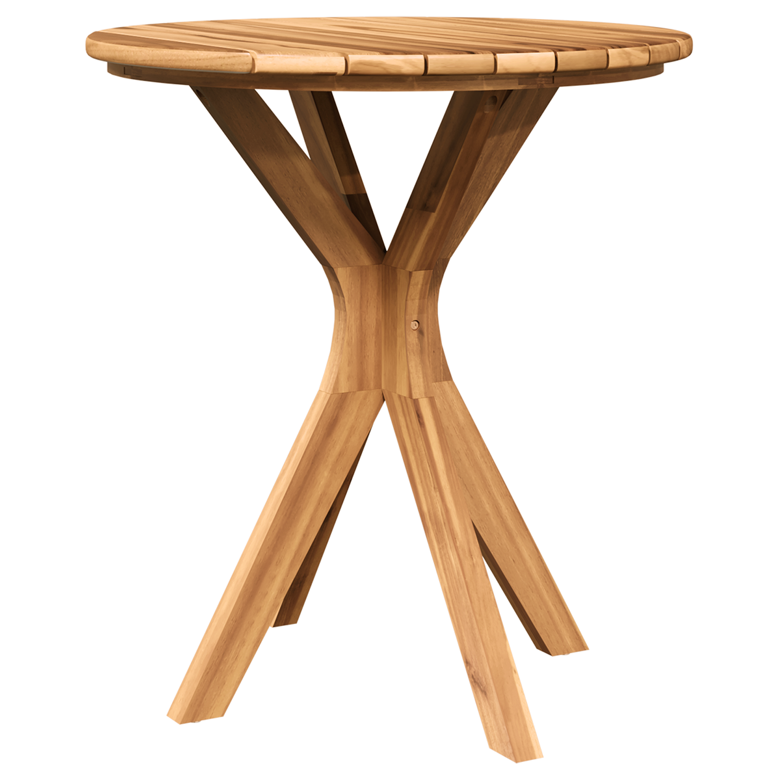 Garden Bistro Table Ø70x75 cm Solid Wood Teak - Image 2