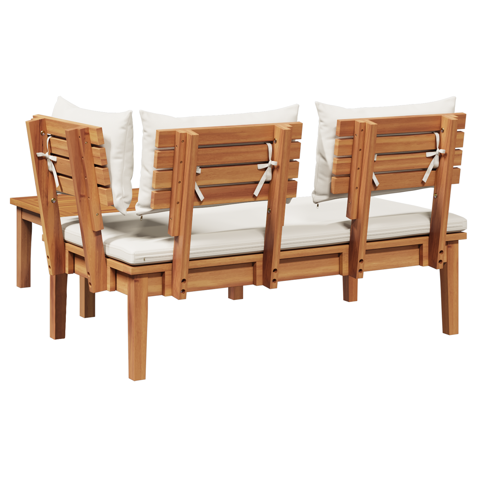 2 Piece Garden Bench Set Solid Wood Teak - Image 9