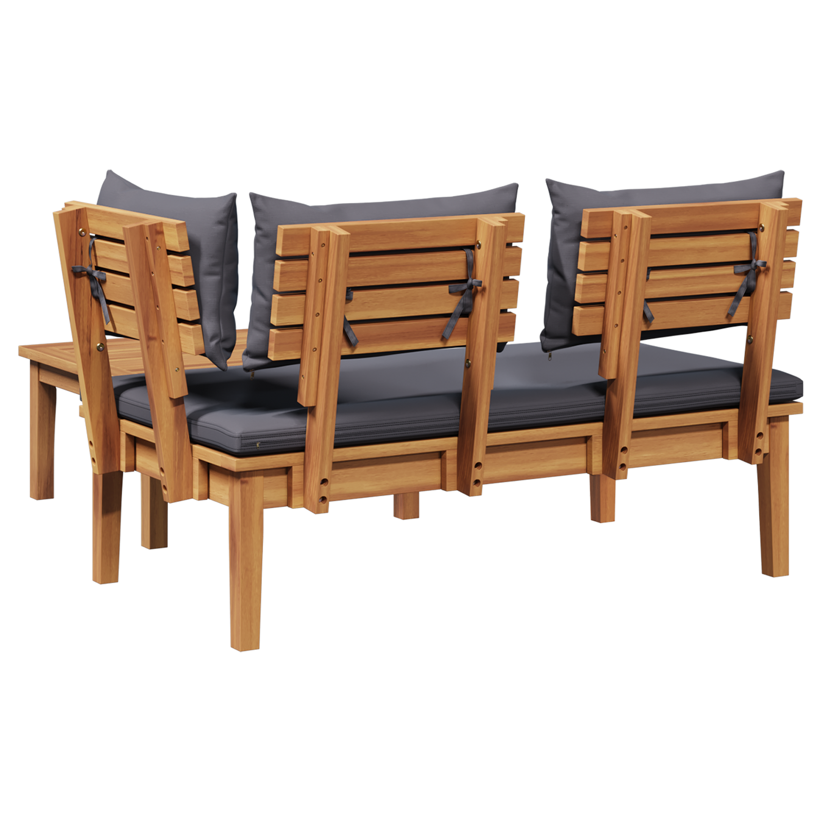 2 Piece Garden Bench Set Solid Wood Teak - Image 9