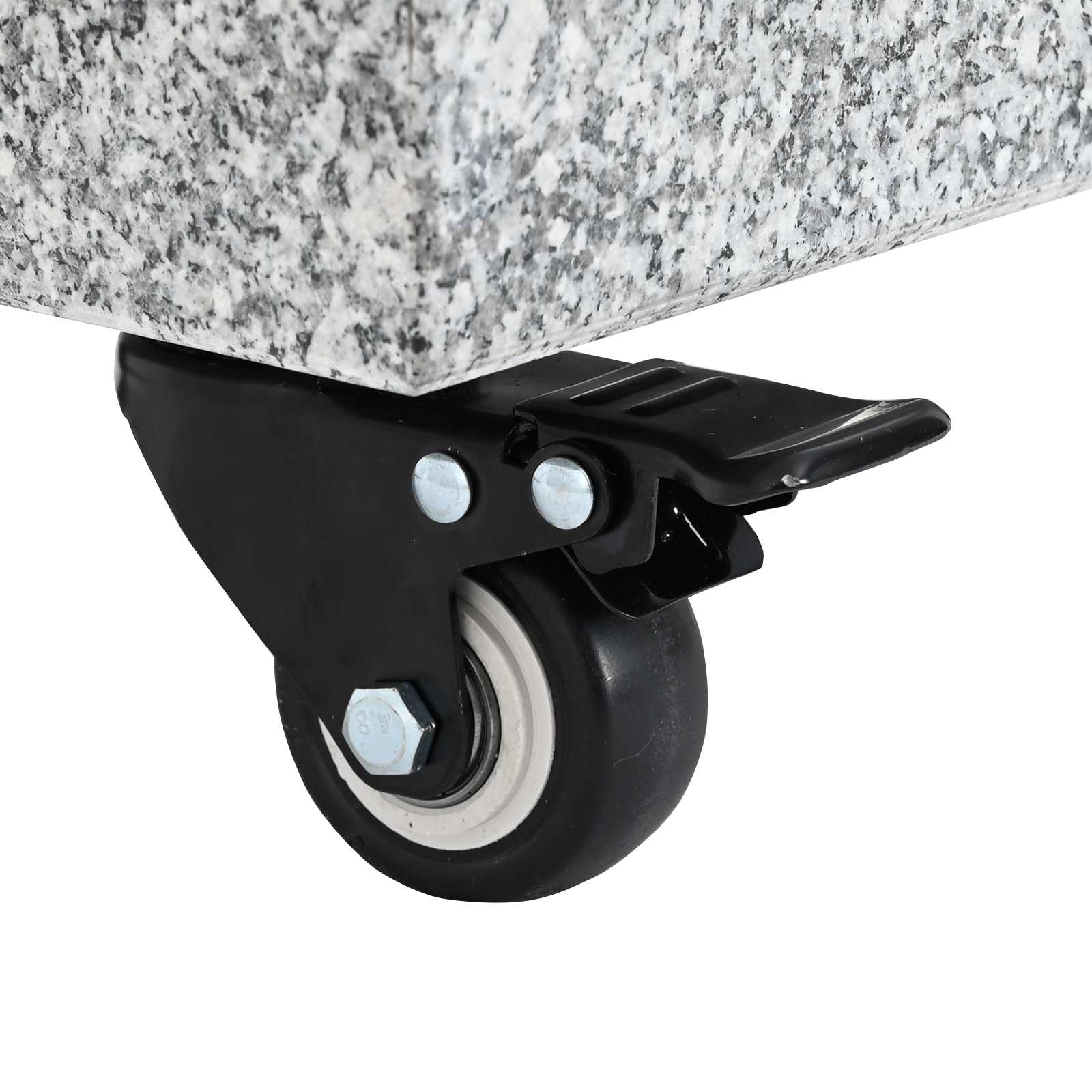 Wheeled Parasol Base for Ø38/48mm Poles Grey Granite 30 kg Square - Image 8