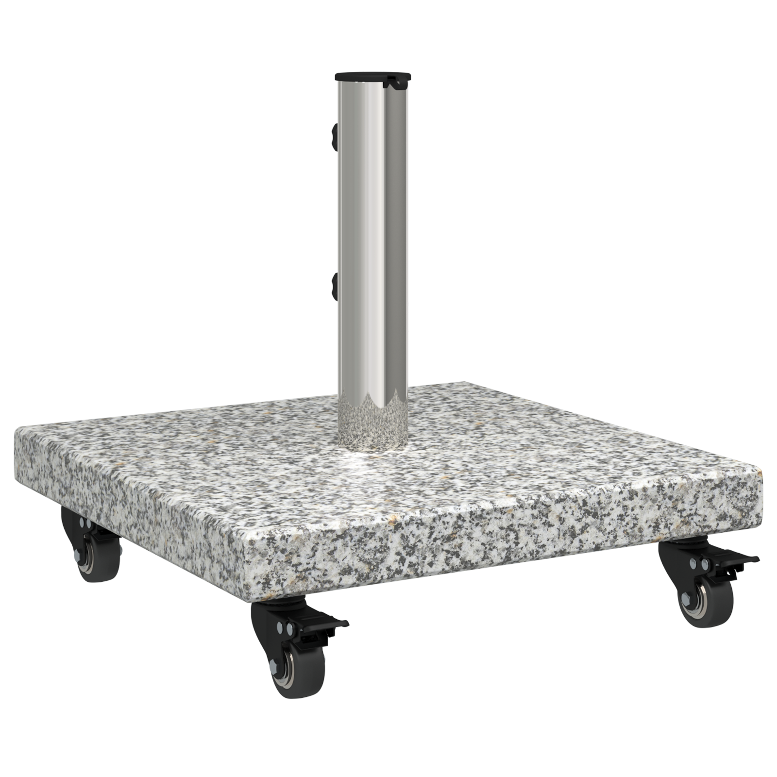 Wheeled Parasol Base for Ø38/48mm Poles Grey Granite 30 kg Square - Image 7
