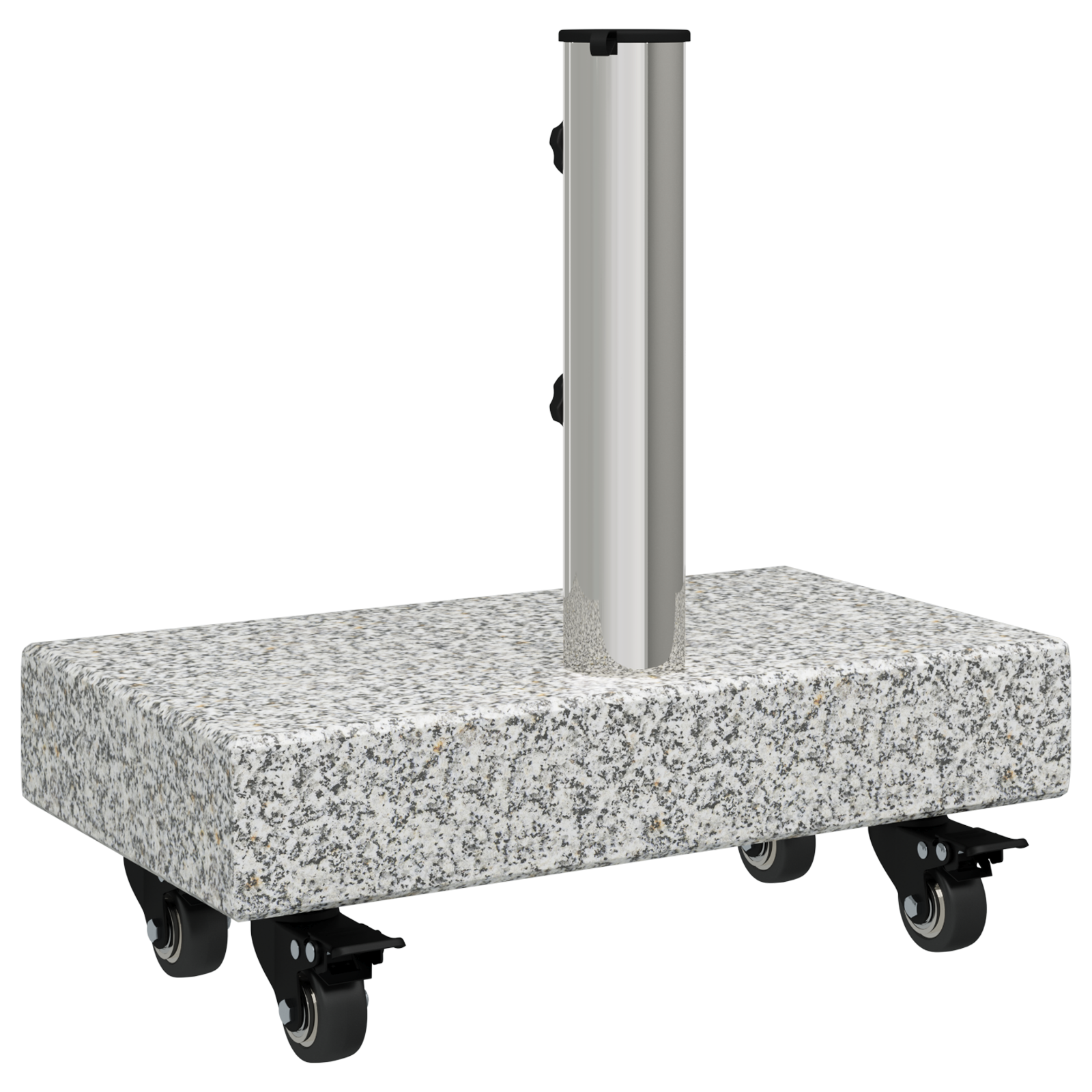 Wheeled Parasol Base for Ø38/48mm Poles Grey Granite 25 kg Rectangular - Image 7