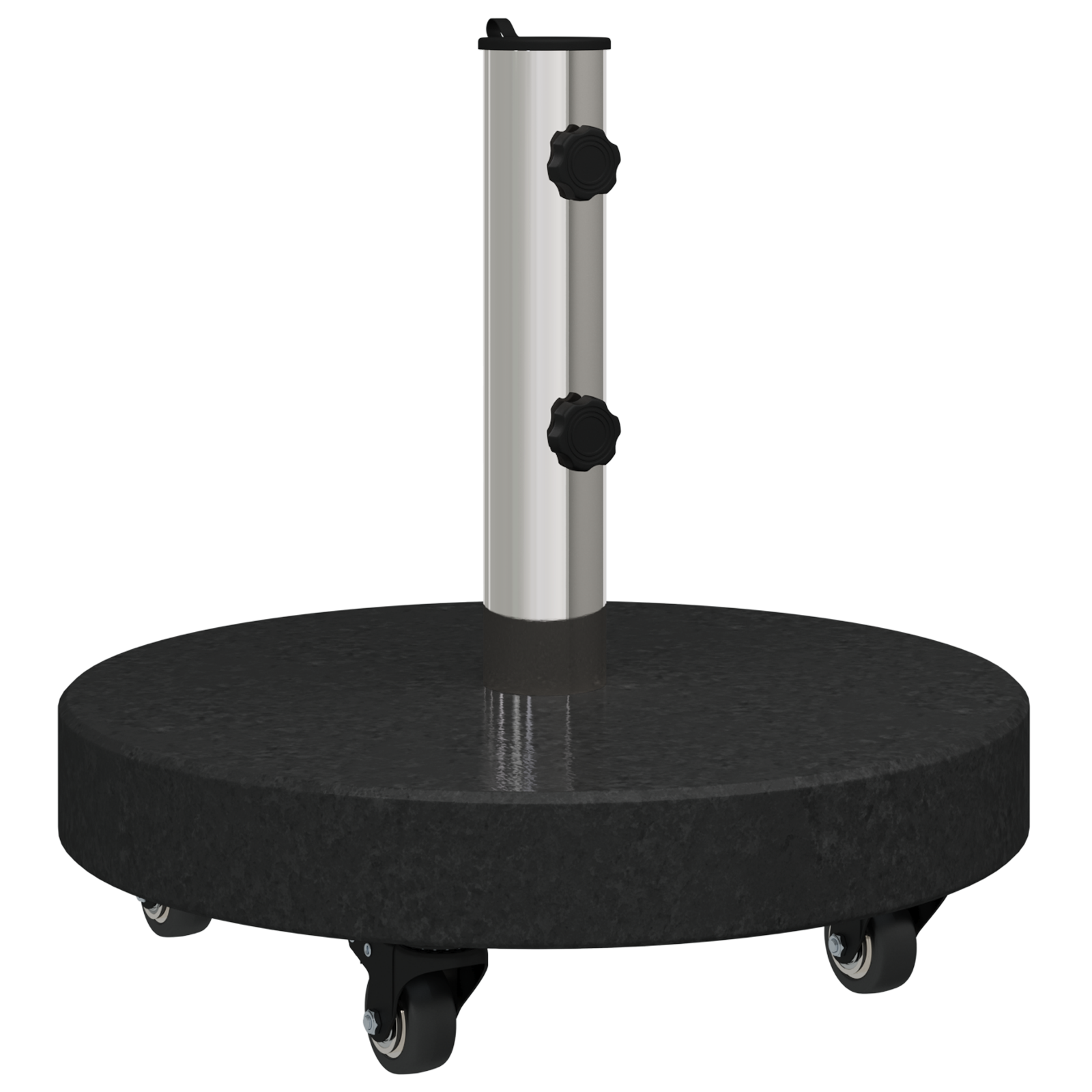 Wheeled Parasol Base for Ø38/48mm Poles Black Granite 30 kg Round - Image 2