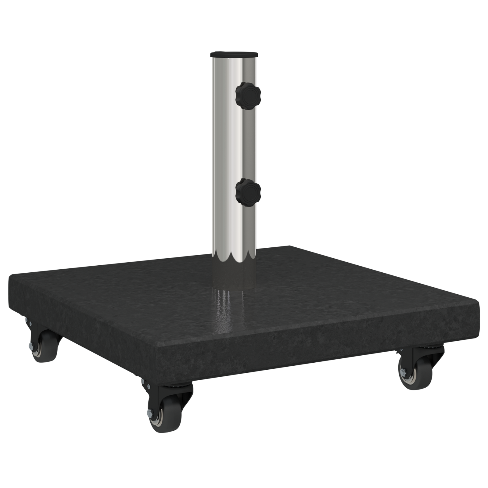 Wheeled Parasol Base for Ø38/48mm Poles Black Granite 30 kg Square - Image 2