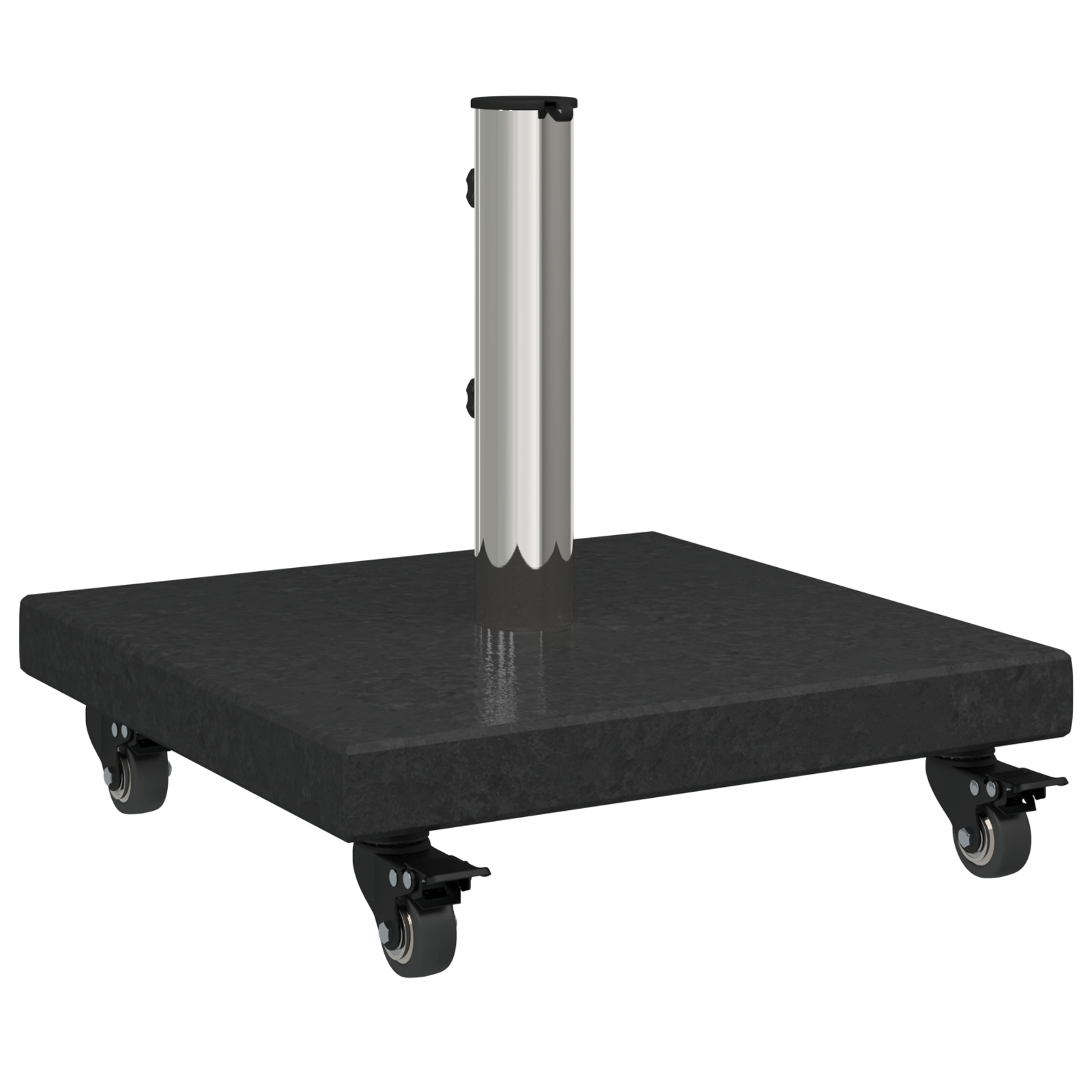 Wheeled Parasol Base for Ø38/48mm Poles Black Granite 30 kg Square - Image 7