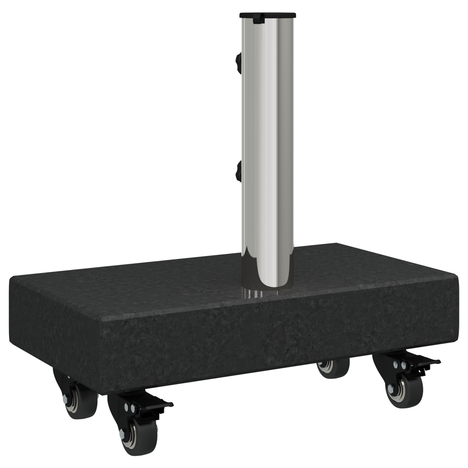 Wheeled Parasol Base for Ø38/48mm Poles Black Granite 25 kg Rectangular - Image 7