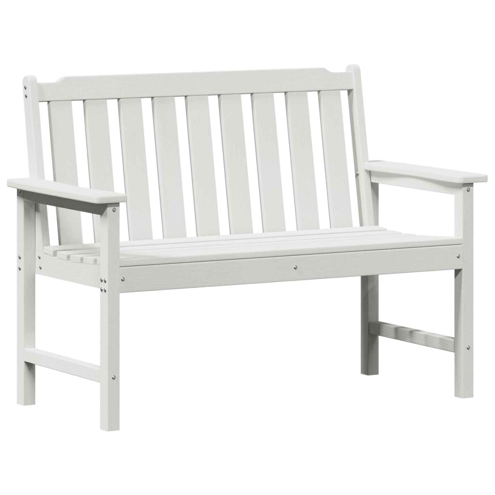 Garden Bench White 120 cm HDPE - Image 2