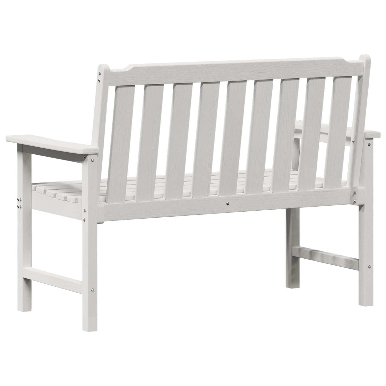 Garden Bench White 120 cm HDPE - Image 7