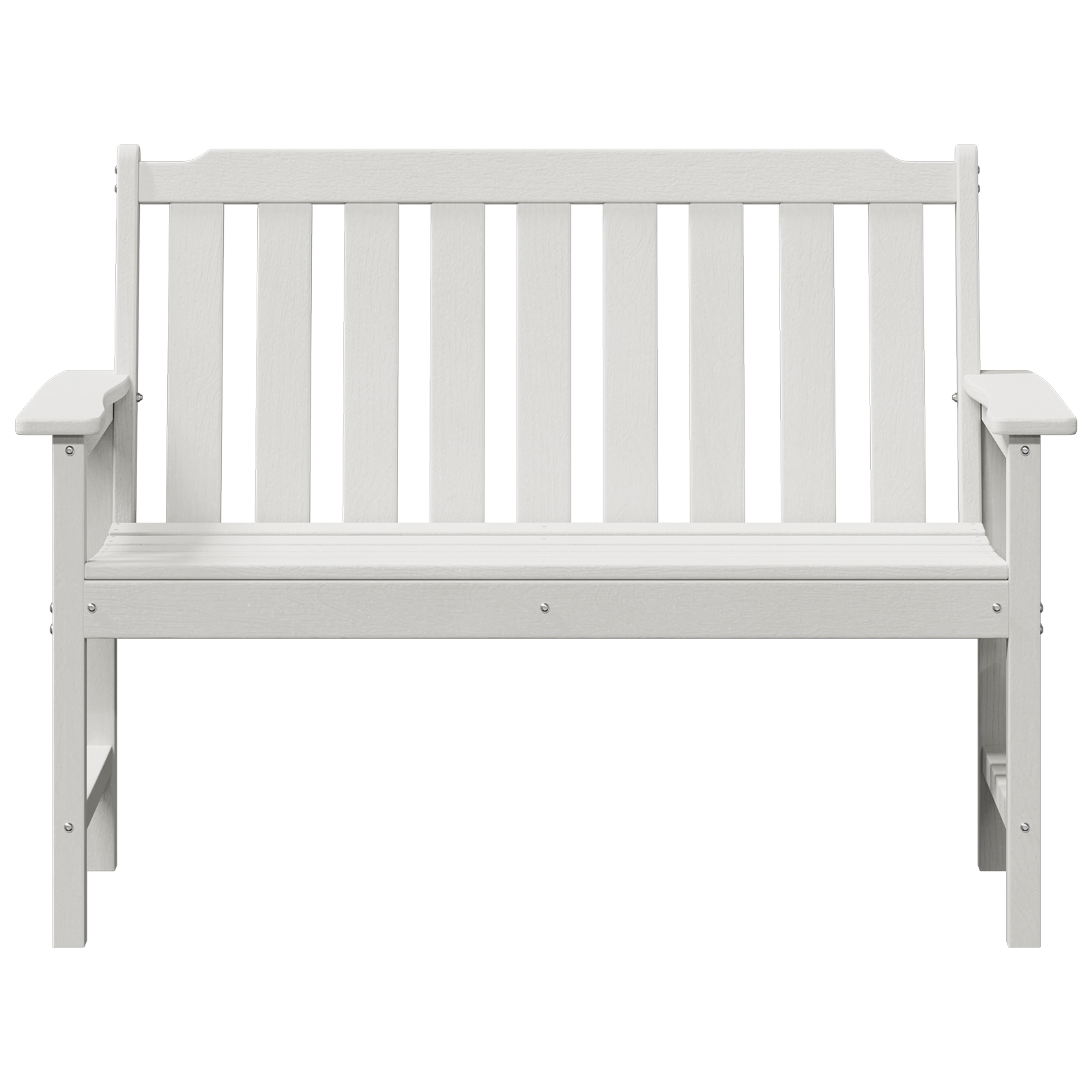 Garden Bench White 120 cm HDPE - Image 5