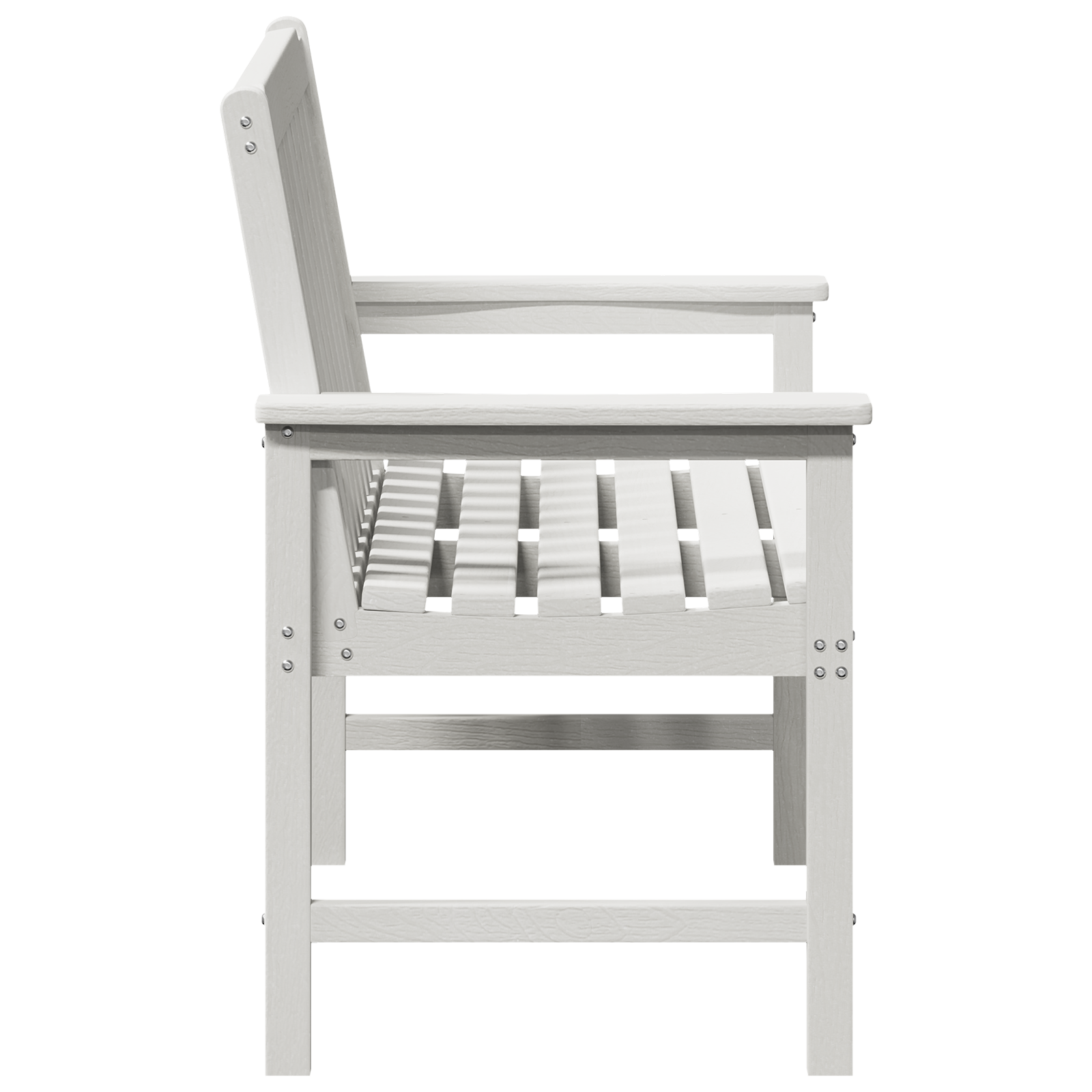Garden Bench White 120 cm HDPE - Image 6