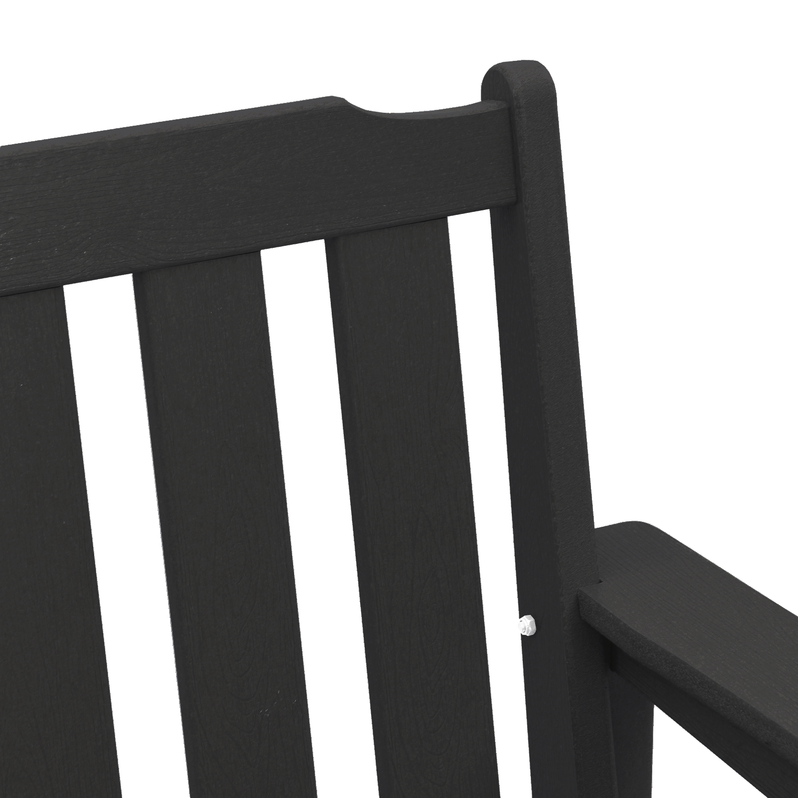 Garden Bench Black 120 cm HDPE - Image 8