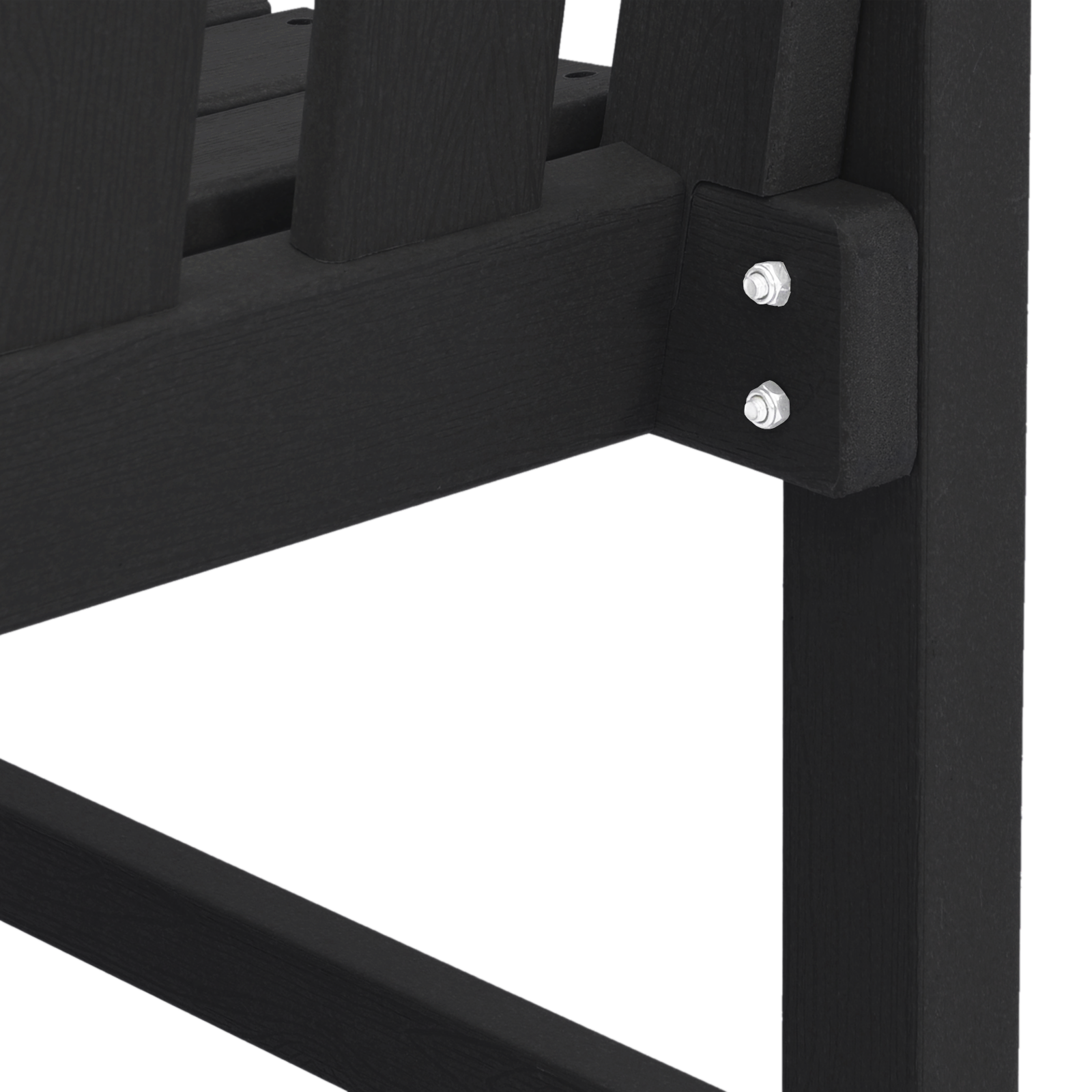 Garden Bench Black 120 cm HDPE - Image 9