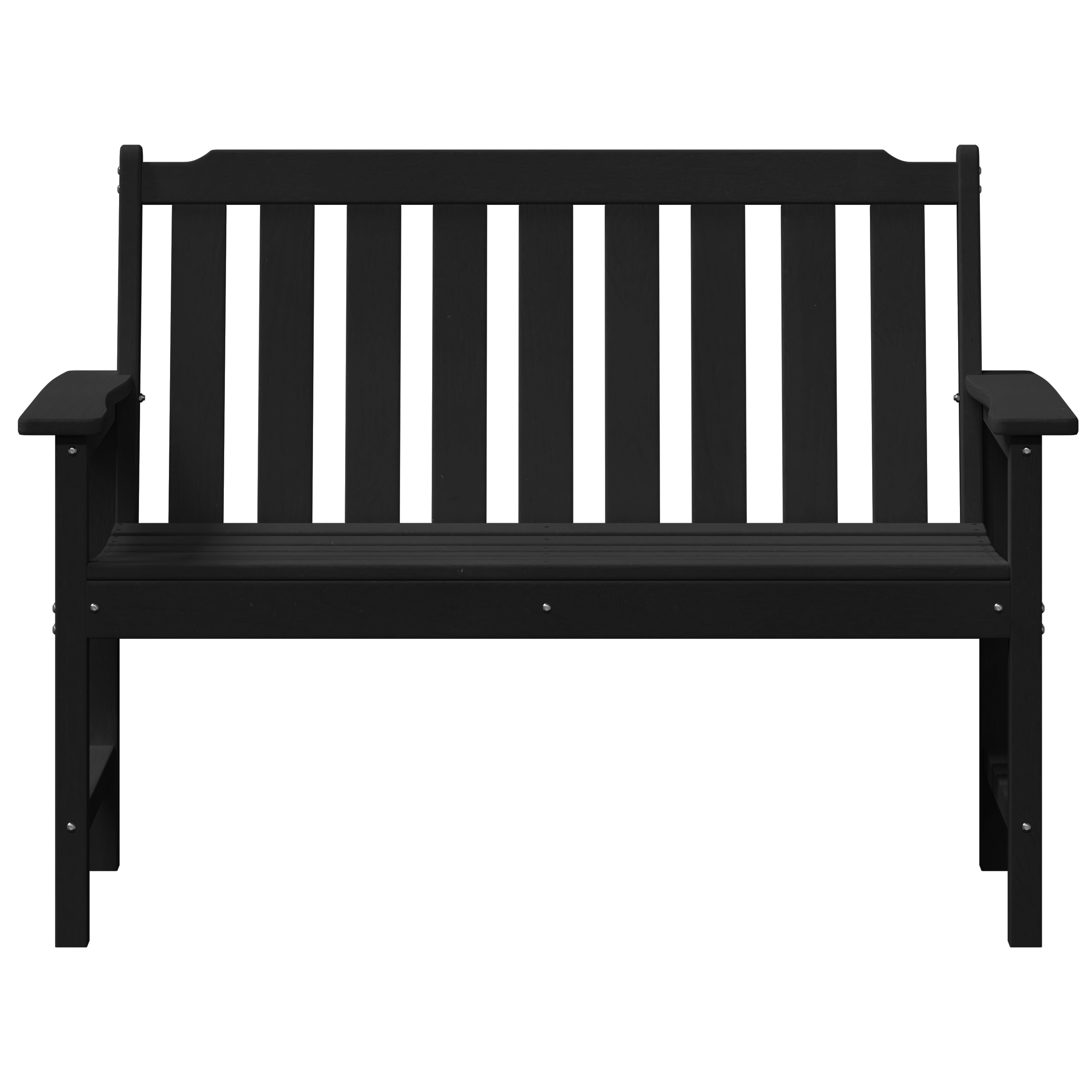 Garden Bench Black 120 cm HDPE - Image 5