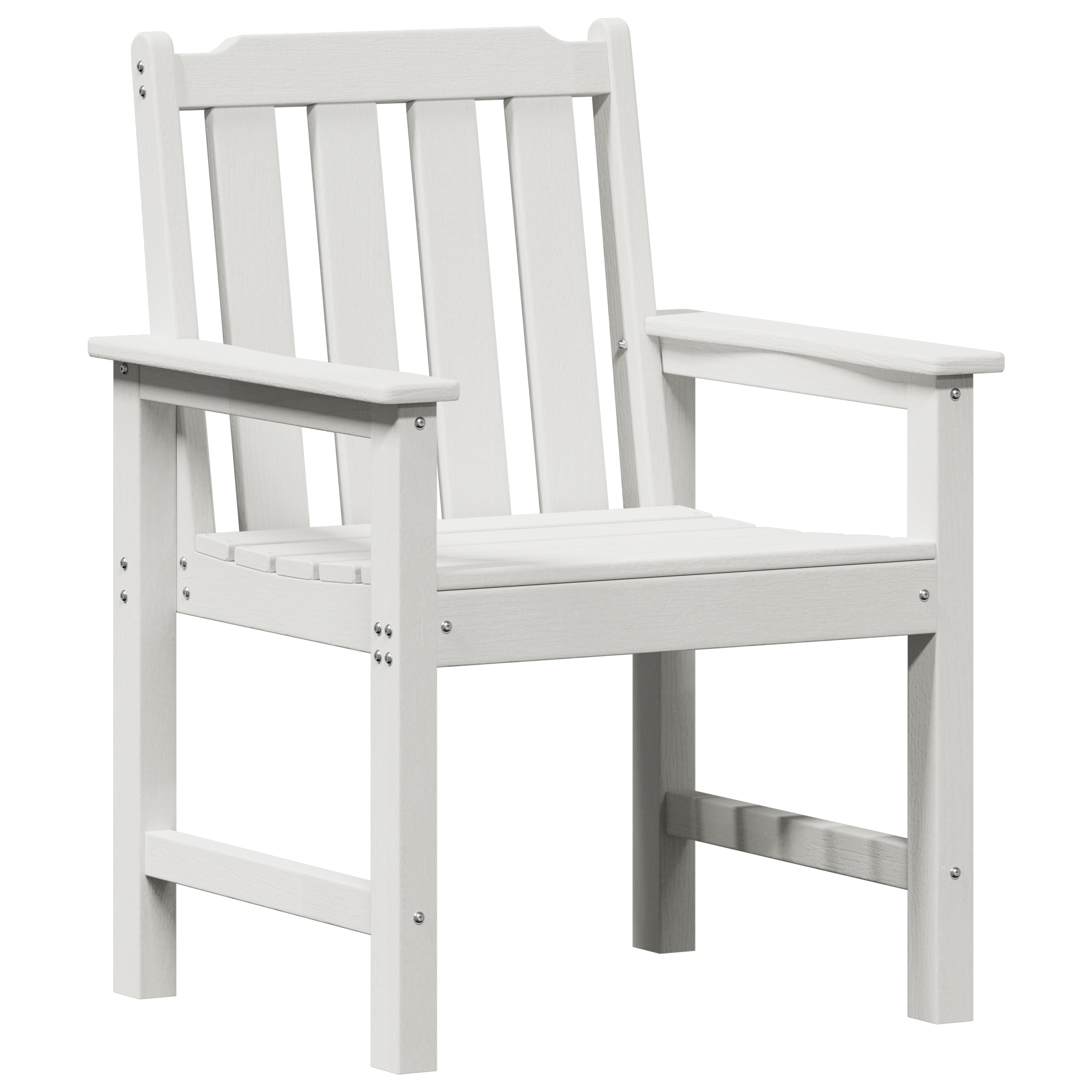 Garden Dining Chairs 2 pcs White HDPE - Image 4