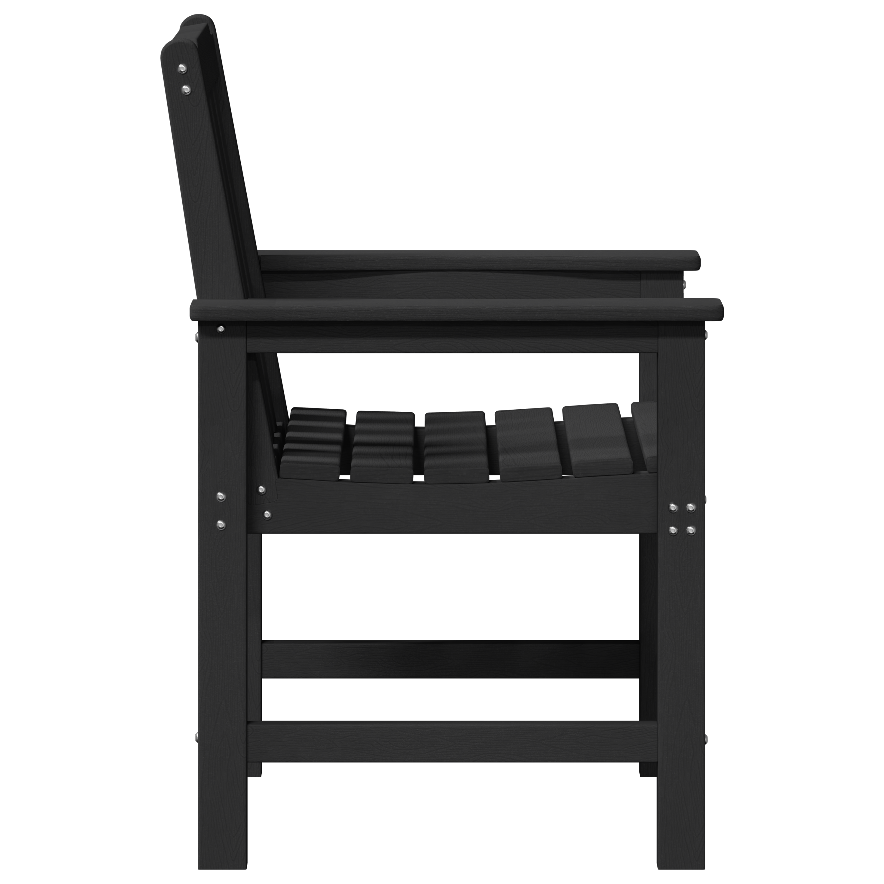 Garden Dining Chairs 2 pcs Black HDPE - Image 6