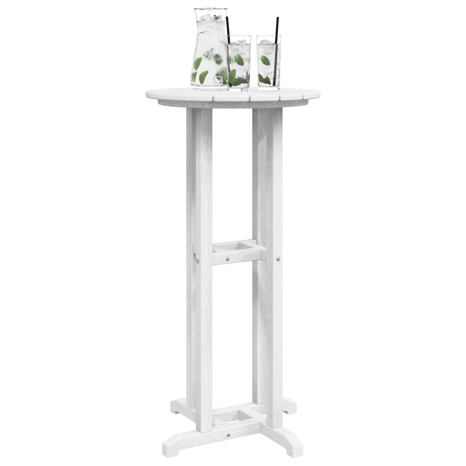 Bar Table White 55x55x107 cm HDPE - Image 3