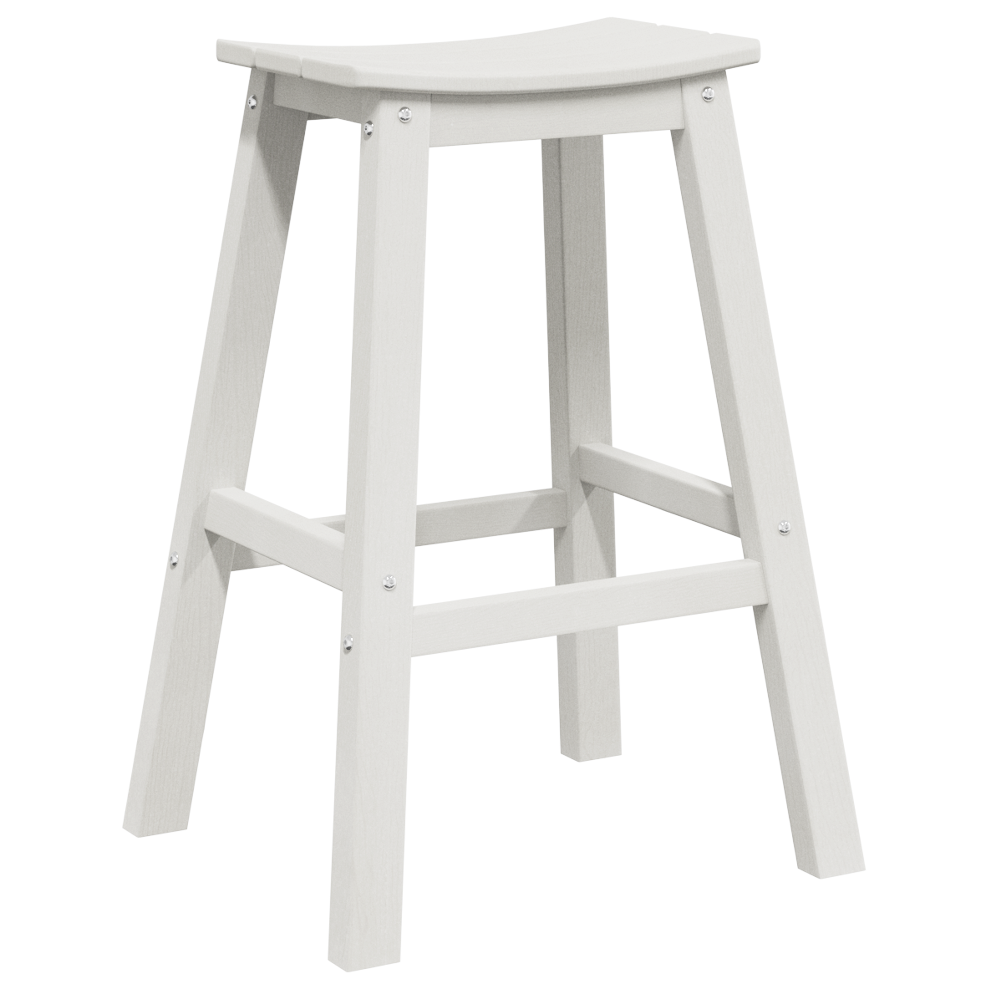 Bar Stools 2 pcs White HDPE - Image 7