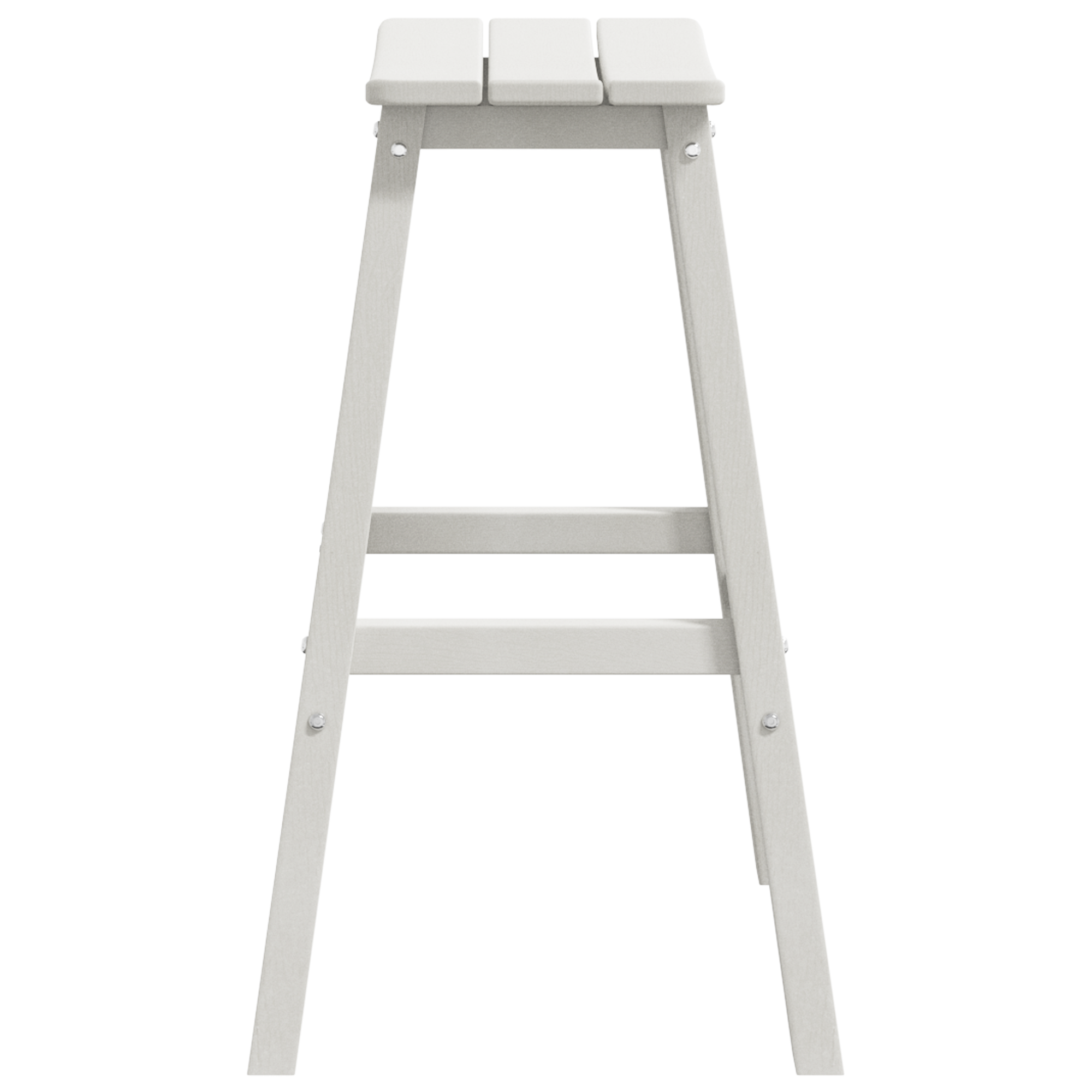 Bar Stools 2 pcs White HDPE - Image 6