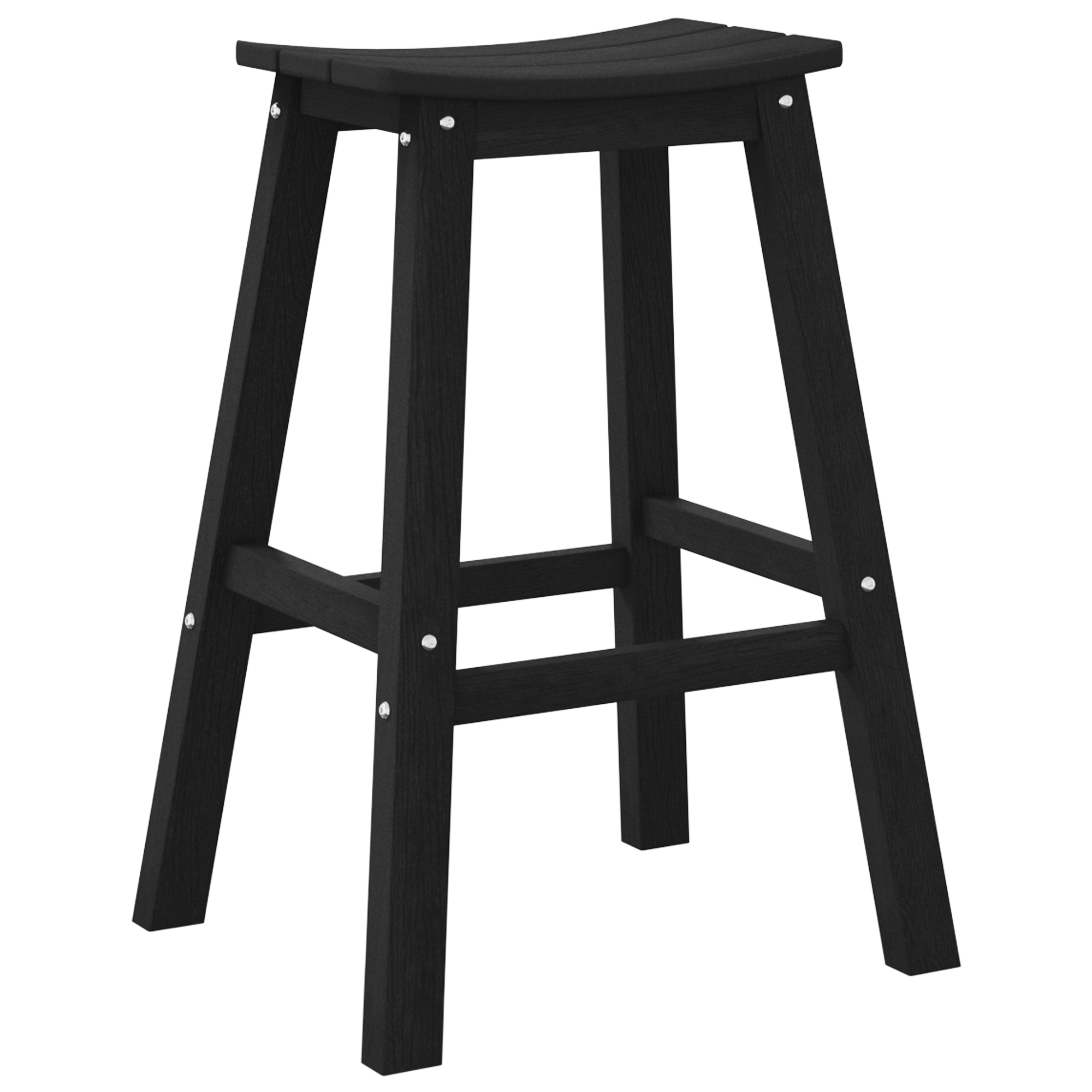 Bar Stools 2 pcs Black HDPE - Image 7