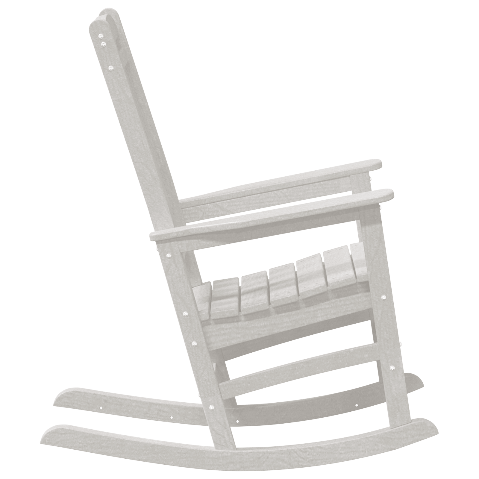 Garden Rocking Chair White 70x92x108 cm HDPE - Image 5