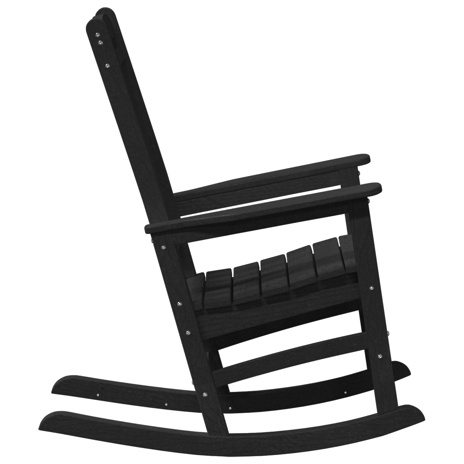 Garden Rocking Chair Black 70x92x108 cm HDPE - Image 5