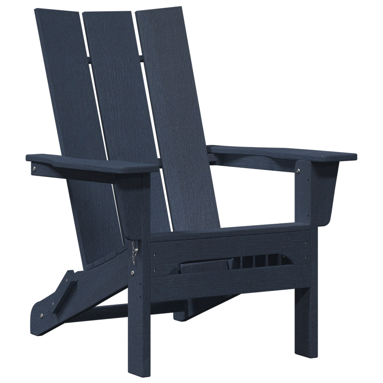 Folding Adirondack Chair Navy Blue 74.5x80.5x90 cm HDPE - Image 2