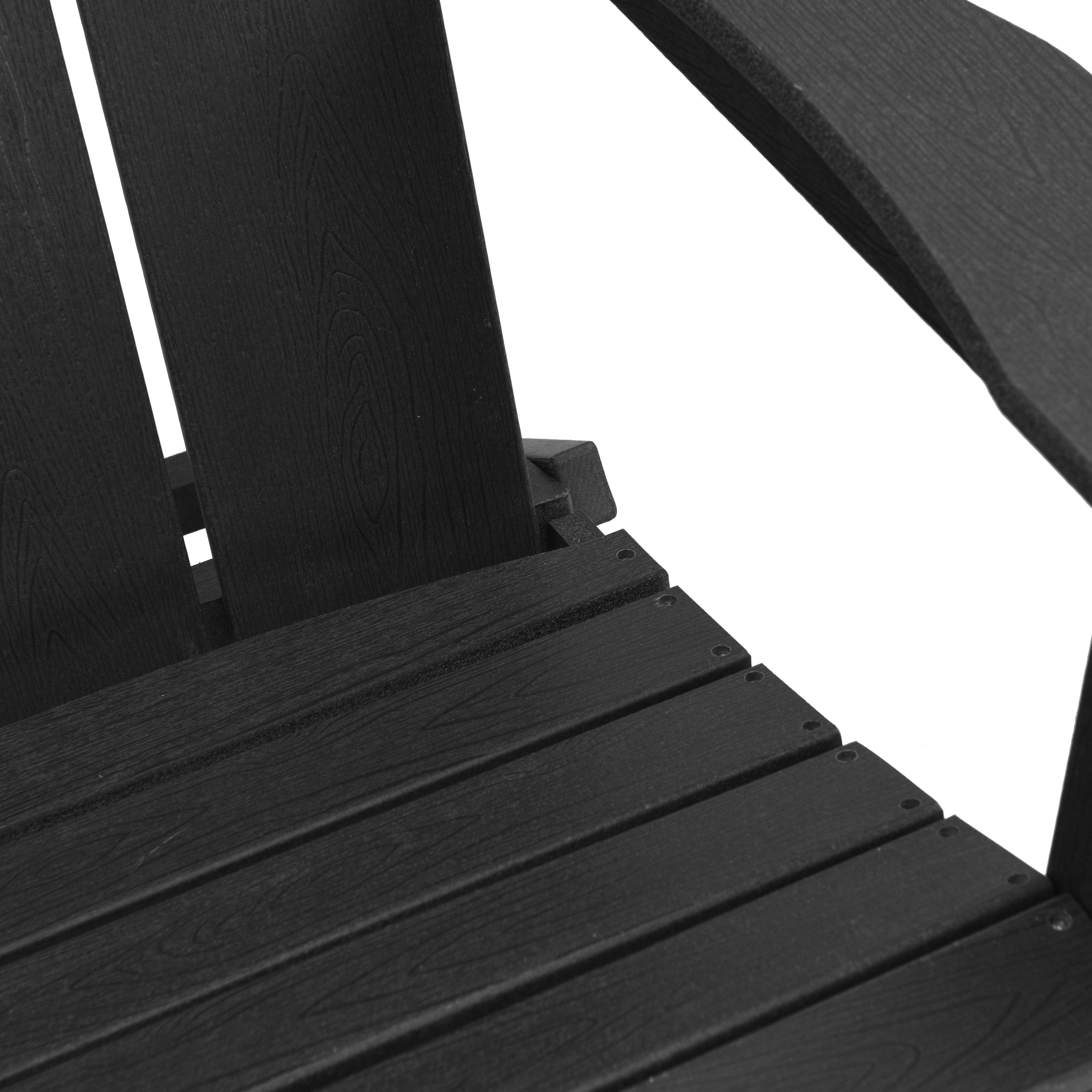 Folding Adirondack Chair Black 74.5x80.5x90 cm HDPE - Image 8