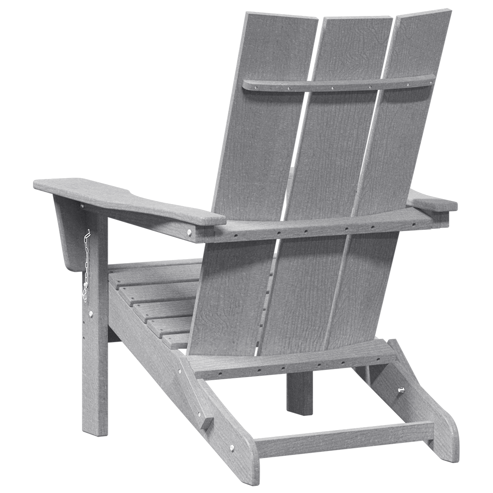 Folding Adirondack Chair Light Grey 74.5x80.5x90 cm HDPE - Image 6