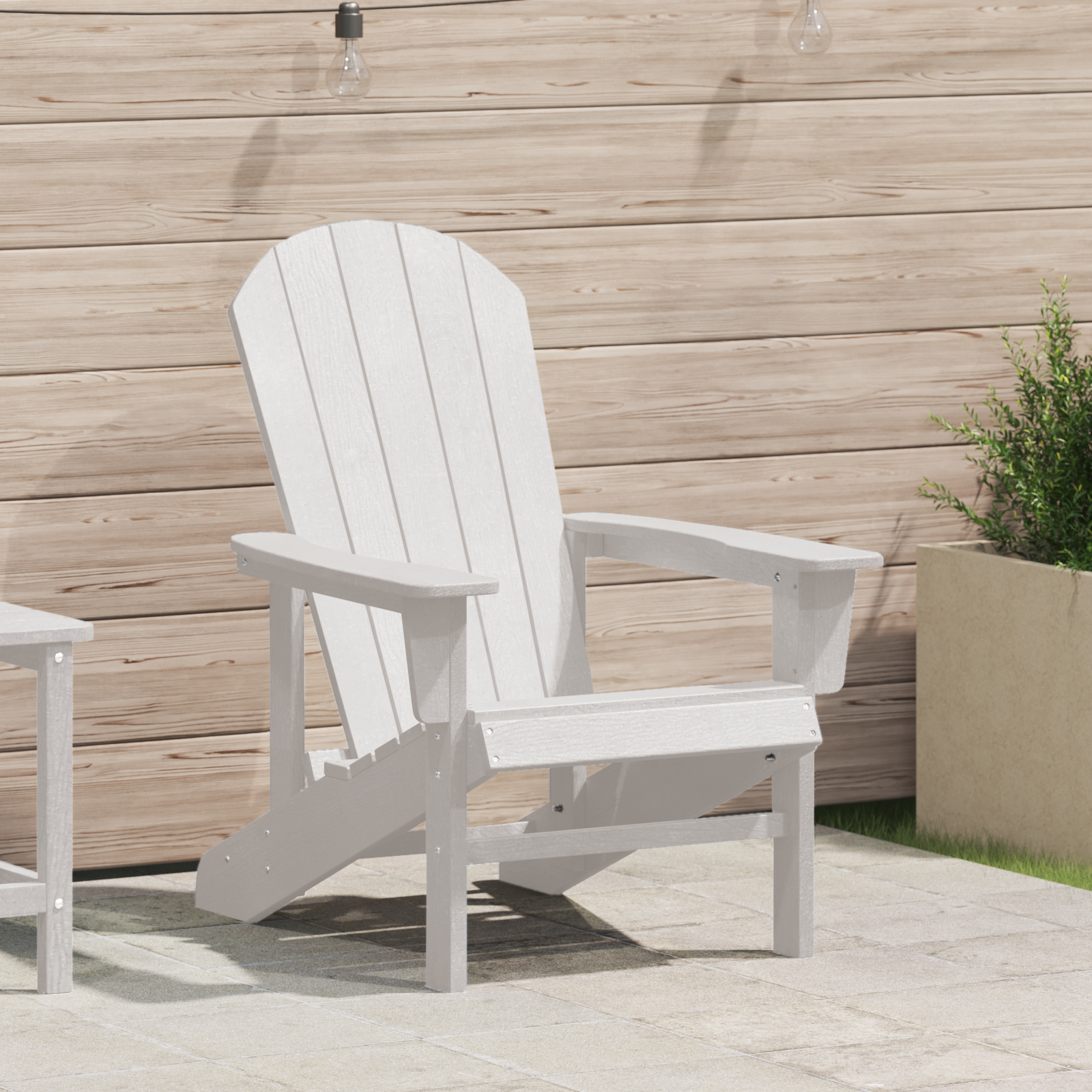 Adirondack Chair White 74x82x91 cm HDPE